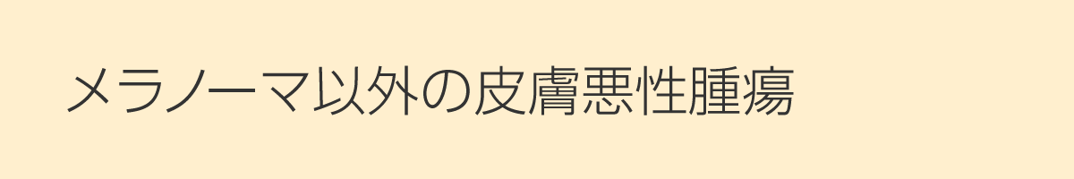 メラノーマ以外の皮膚悪性腫瘍
